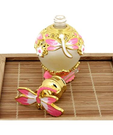 minkissy Glass Containers Empty Perfume Bottle 15ML Jeweled Vintage Refillable Essential Oil Dropper Bottle Decorative Dropper Bottle for Home Travel Retro Perfume Bottle Perfume Ornament Pink - Buy Online on GoSupps.com