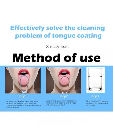 Xiahium Tongue Scraper - Reusable Tongue Cleaner for Adults & Kids - 100% BPA Free - Fight Bad Breath - Oral Care Solution - A-Blue - Buy Online on GoSupps.com