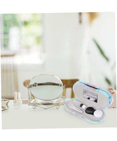 Solustrie Double-Layer Glasses Case & Contact Lens Container - Stylish Red & Blue Travel Holder for Sunglasses and Eyewear Storage - Buy Online on GoSupps.com