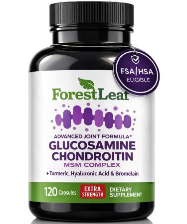 ForestLeaf Glucosamine Chondroitin MSM Joint Supplement Complex - 1200mg - 120 Caps