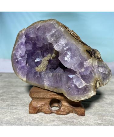 Amethyst Rough Stone Amethyst Natural Stone Crystal Minerals Specimen Geode Ornaments for Home Decoration Room+Stand JIZTGEDM - Buy Online on GoSupps.com