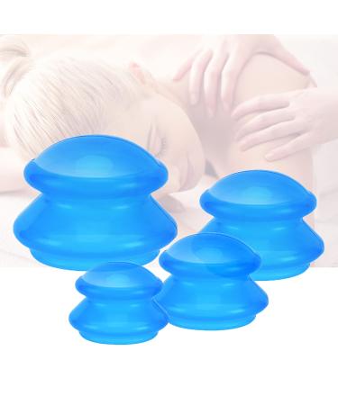 4 Size Silicone Cupping Therapy Sets- Cupping Therapy Professional Studio and Home Use Cupping Set, Stronger Suction Best for Myofascial Massage, Muscle, Nerve, Joint Pain Relief 4PCS
