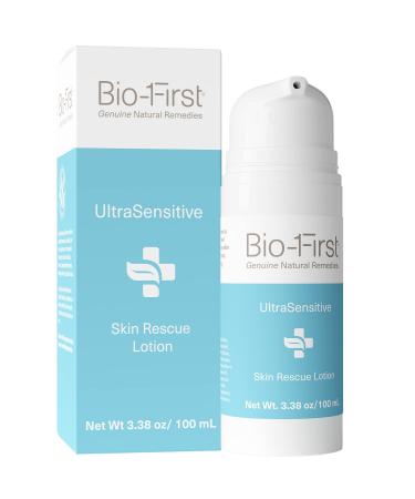 Ultrasensitive Skin Rescue Lotion - Body & Face Moisturizer - Hydrating Skin Care Rosacea Rashes or Dry Itchy Skin - pH Balanced - Non-Toxic - Hypoallergenic - 3.38 oz
