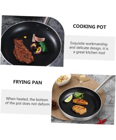 Zerodeko Flat Skillet Cooking Tool 1 PC Aluminum Steak Skillet Tool Universal Flat Bottom Wok Frying Pot Silver 39.5X20CM - Buy Online on GoSupps.com