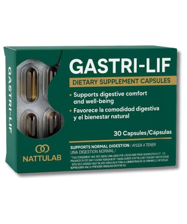GASTRI-LIF 30 Capsules Herbal Dietary Supplement Cuachalalate Cancerina Chamomile Lemongrass & More Traditional Herbal Blend for Digestive Support Natural Non-GMO