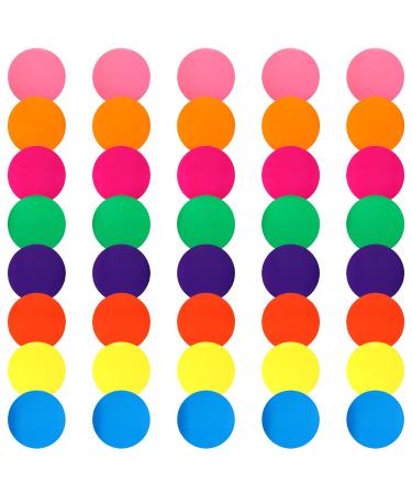 Tupalizy 40PCS Circle Stickers Floor Dots Colored Spot Markers for Classroom Gym Sports Exercise Dance Class Soccer Training Social Distancing Indoor Games Students Teachers School Activity, 6Inch Round 6Inch