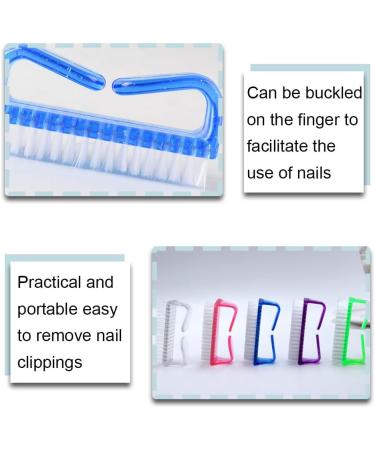 CHAOYUELYF 5 Pcs Handle Grip Nail Brush Plastic Handle Scrubbing Brush Portable Nail Cleaning Brush with Soft Bristles for Toes and Nails Men Women (M) - Buy Online on GoSupps.com