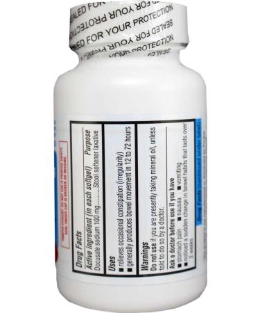Docusate Sodium Stool Softener - 300 Softgels for Constipation Relief and Easy Evacuation - Buy Online on GoSupps.com