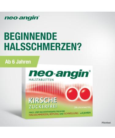 Neo-Angor Cherry Sugar-Free Neck Tablets | Soothe Sore Throat | 24 Pieces for Adults & Kids - Buy Online on GoSupps.com