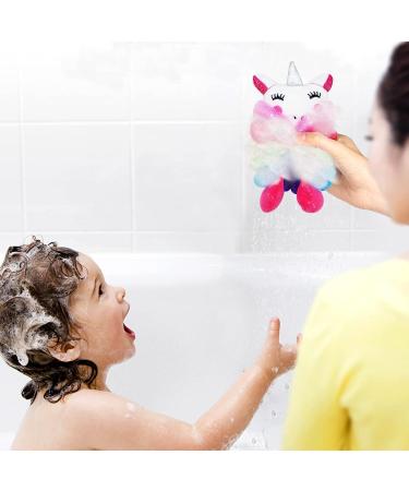 Yeelua Kids Rainbow Cat Shower Puff Loofah Sponge Set - Cute Animal Bath Sponges for Toddlers, Men, and Women - Exfoliating and Cleansing Shower Ball - Buy Online on GoSupps.com