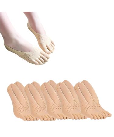 Projoint Antibunions Health Sock Sofeet Bunion Socks Anti Bunions Health Sock Bunion Corrector Bunions Compression Socks Orthoes Bunion Relief Socks Sock Align Toe Socks 5 Pairs Beige