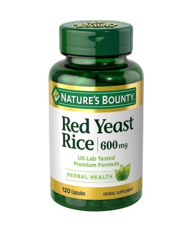 Nature's Bounty Red Yeast Rice 600mg 120 Capsules (Pack of 2)
