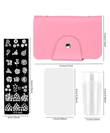 NATUCE Nail Stamp Set - 12PC Nail Stamping Plates Silicone Stamper & Storage Bag for Stunning Nail Art - Buy Online on GoSupps.com