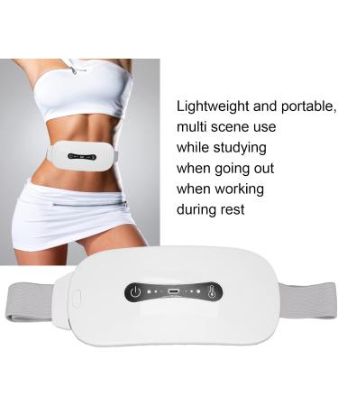 Menstrual Heating Pad | 3-Speed Adjustable Cramp Relief Belt | Waist Support Heating Belt (White) - International Shipping Available - Buy Online on GoSupps.com