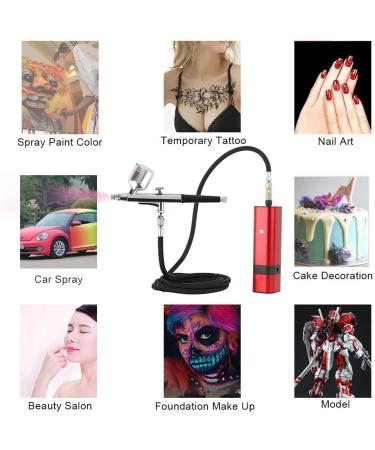 32PSI Airbrush Kit Cordless Airbrush Compressor Rechargeable Mini Airbrush for Model Painting Tattoo Makeup Barber Shop Nail - Buy Online on GoSupps.com