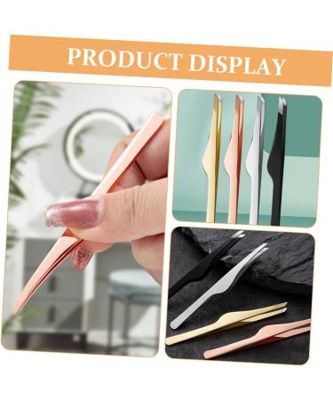 Minkissy 4-Piece Beauty Tweezers Set | Eyebrow Contour Brow Trimmer & Eyelash Applicator in Rose Gold - Perfect Beauty Accessories for Flawless Eyebrows - Buy Online on GoSupps.com