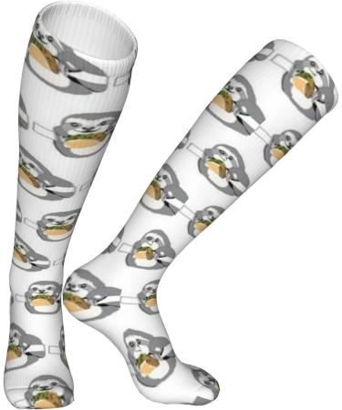 Shop Sloth Tacos Compression Socks for Men & Women - 15-20 mmHg Support for Running & Cycling - Boost Circulation - Buy Online on GoSupps.com