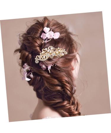 HAPINARY Hair Ornament Bridal Hair Clip Metal Hair Clips Veil Comb Wedding Crystal Hair Combs Barrettes for Women Bridal Veil Rhinestone Bobby Pins Fashion Headwear Accessories Bride French - Buy Online on GoSupps.com
