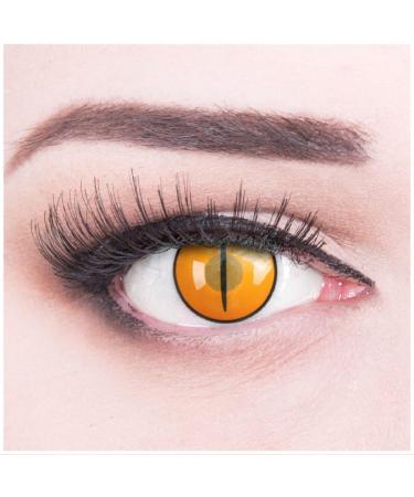 Buy Highly Opaque Orange Demon Nezuko Cat Colored Contact Lenses - Perfect for Cosplay & Halloween - Includes Free Lens Container - 1 Pair - Buy Online on GoSupps.com