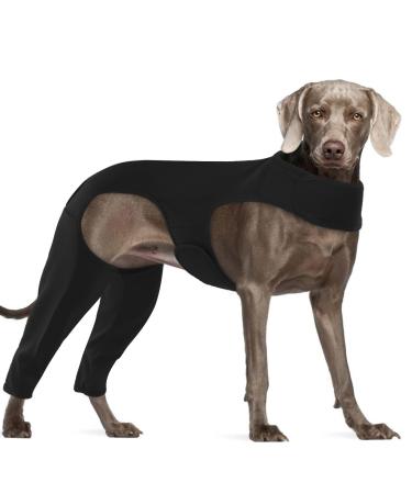 HJYOKUSO recovery suit for dogs surgery suit dog leg surgery suit leak cuff for dogs hind leg protection dog-hinge protection dog cover to prevent licking of bite xxxl black - Buy Online on GoSupps.com