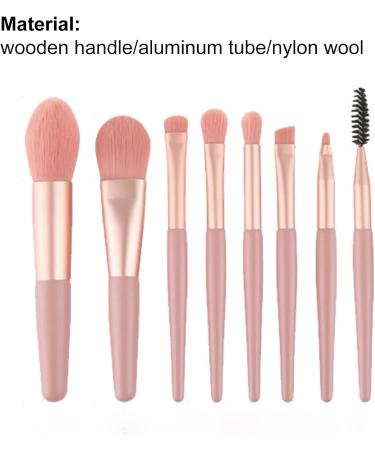 Makeup Brushes 8Pcs Makeup Brush Set Soft Exquisite Novelty Portable Foundation Brush for Girl Foundation Brush Beige White - Buy Online on GoSupps.com