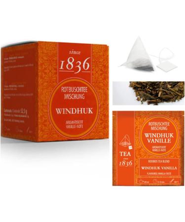  ANTICO CAFFE' NOVECENTO Tea Since 1836 | Rooibos & Vanilla | Red Tea with Vanilla Aroma | African Rooibos Pyramids | Rooibos Tea 15 Pyramids - 52.7 g - Buy Online on GoSupps.com