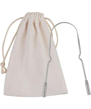 Tebinzi Tongue Scraping Tool for Adults | Stainless Steel U-Shaped Tongue Cleaner | Healthy Oral Hygiene & Bad Breath Solution | Includes Silver Travel Bag - Buy Online on GoSupps.com