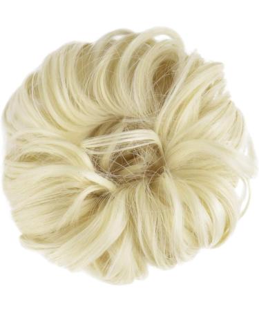 Bleach Blonde Synthetic Hair Bun Extension for Women - Updo Ponytail Scrunchies 40g - Buy Online on GoSupps.com