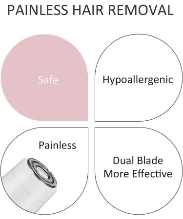 Powerful Pro Facial Hair Remover for Women - Painless Electric Shaver with Replacement Head - Buy Online on GoSupps.com