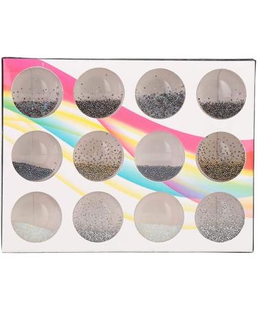 12 Grid DIY Nail Beads Plastic Nail Glitter Rhinestones Nail Art Decoration Manicure Tool Accessory DIY Nail Tip Ornament Beauty Nail Art 3D Decorations - Buy Online on GoSupps.com