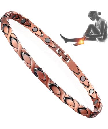 Copper Magnetic Bracelet Anklet Magnetic Anklets for Women's Copper Jewelry with Adjust Tool