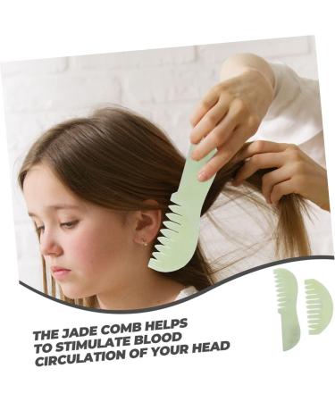 Buy Tovinanna 2-Piece Jade Scalp Massage Tool Set - Head Acupressure Kamm for Ultimate Relaxation & Stress Relief - International Shipping Available - Buy Online on GoSupps.com