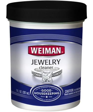 Weiman Jewelry Cleaner Liquid – Restores Shine and Brilliance to Gold, Diamond, Platinum Jewelry and Precious Stones – 7 Ounce 7 Fl Oz (Pack of 1)