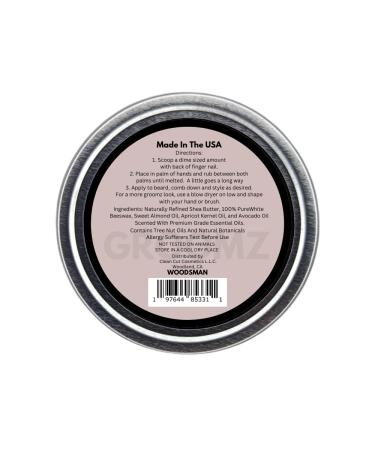 GROOMZ Beard Grooming Kit - Signature Oil Balm Comb Brush & Scissors (Woodsman) | Premium International Shipping - Buy Online on GoSupps.com