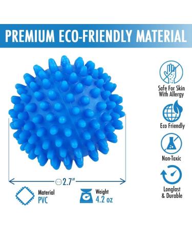 CableVantage Laundry Dryer Balls - Natural Fabric Softener Alternative for Soft Fluffy Clothes & Reduced Drying Time (Set of 4 - Buy Online on GoSupps.com