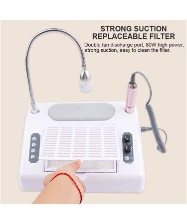 WERTYG 5 in 1 Electric Nail Drill Machine Professional Nail Drill Machine with LED Nail Dryer Lamp Automatic Sensor Electric Pedicure Set for Acrylic Gel Nail Polisher Machine - Buy Online on GoSupps.com