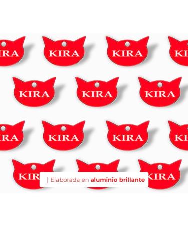 Ibera Gifts - Personalized Cat Head Engraved Medallion for Small to Large Cats | Custom Badge Collar Name Tag - Red - Buy Online on GoSupps.com