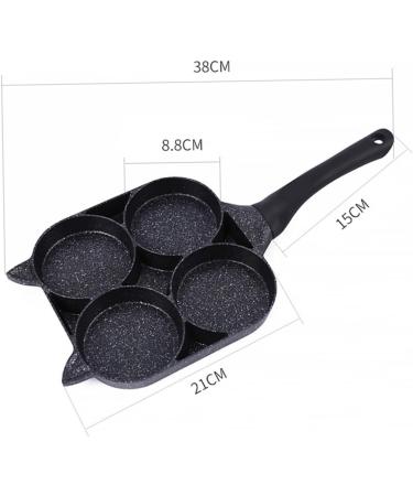 Zerodeko 3 Pcs Frying Pan Omelet Pans Egg Skillet Barbeque Grill Accessories Four- Hole Egg Pan Non Stick Fry Pan Egg Cooking Pot BBQ Accessories for Grill Aluminum Alloy Mini Supplies 38X21X2CMx3pcs Blackx3pcs - Buy Online on GoSupps.com