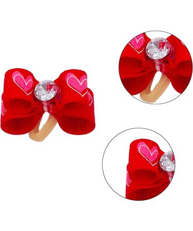 BIPY 50Pcs Small Dog Hair Bows with Elastic Rubber Bands for Puppies Doggy Cats Kitten Valentine's Day Wedding Festival Pet Yorkie Alpaca Topknot Attachment Grooming Accessories Random Color valentine's day Dog Hair Bows 50pcs - Buy Online on GoSupps.com