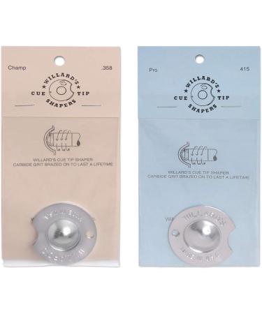 Willards Cue Tip Shaper Set - Nickel Radius .415 & Dime Radius .358 - 2-Piece Set - Buy Online on GoSupps.com