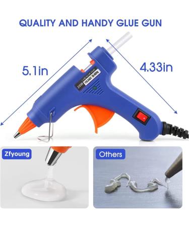 ZFYOUNG Mini Hot Glue Gun Set - 10 Glue Sticks Included | 20w Blue Hot Glue Gun for Quick Repairs, Artist DIY Art, and Home Projects - Buy Online on GoSupps.com
