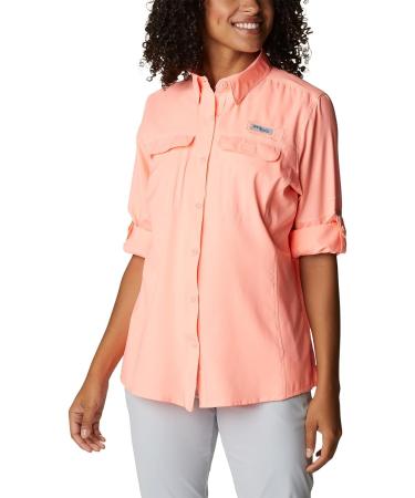 Columbia Women's W Skiff Guide Long Sleeve Shirt - Tiki Pink, Large - Buy Online on GoSupps.com