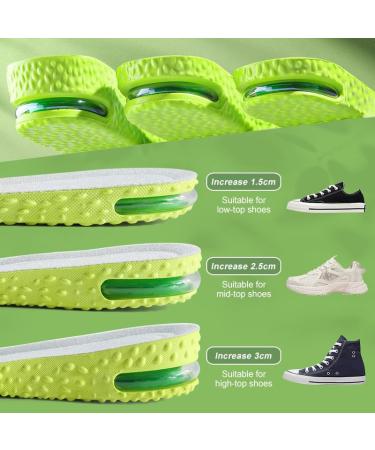 Height Increase Insoles 1.5cm-3cm | Air Cushion Taller Shoes Insoles for Men & Women | Relieve Foot Pain | US Size 8-11.5 - Buy Online on GoSupps.com