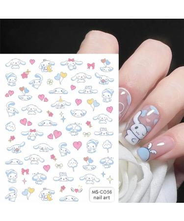 6 Sheets Kawaii Nail Stickers - Cute Cartoon Design, 3D Self-Adhesive Decals for Women, Girls, Kids - Nail Decor Supplies for Manicure - Buy Online on GoSupps.com