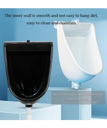 Wall Mount Plastic Urinals Urine Diverter for Men Simple Urinals Efficiency Washout Urinal Public Toilets Waterless Urinals with Hose Outdoor Construction Site Temporary Urinal Black Surface Mounted Surface mounted Black - Buy Online on GoSupps.com