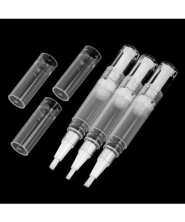 10 Pack 5ml Transparent Rotating Nail Oil Pens - Brush Tip Applicator for Skin Eyelash Growth & Liquid Lip Gloss - Buy Online on GoSupps.com