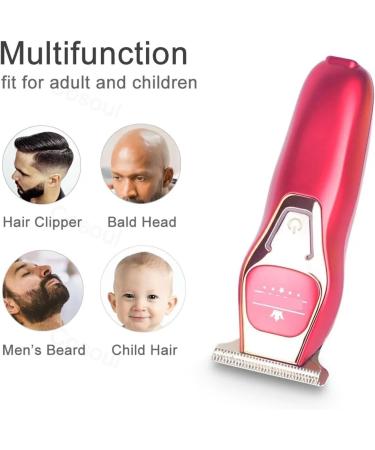 Mini Portable Electric Hair Trimmer - Small Hair Clipper for Bald Heads & Easy Haircuts - Fashion Red - Buy Online on GoSupps.com