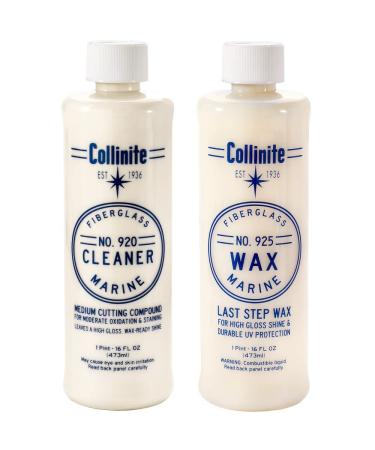 Collinite 920 Fiberglass Boat Cleaner & 925 Fiberglass Boat Wax Combo Pack