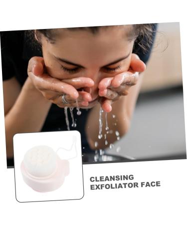 WOFASHPURET Soft Bristle Facial Cleansing Brush Deep Cleaning Brush Facial Exfoliator Brush Facial Exfoliating Brush Face Cleansing Brush Man Scrub Silica Gel Handheld White - Buy Online on GoSupps.com