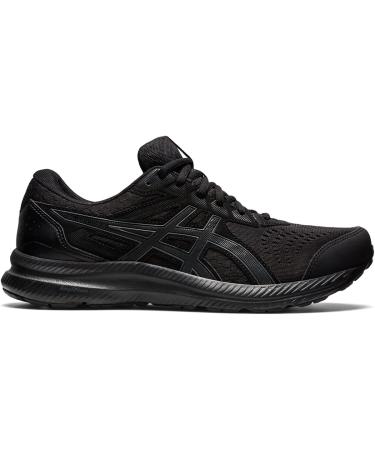 ASICS Men's Gel-Contend 8 Running Shoes 9.5 - Black/Carrier Grey - Buy Online on GoSupps.com
